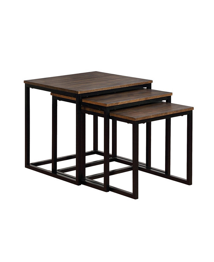 Alaterre Furniture Arcadia Acacia Wood 24 Square Nesting End Tables