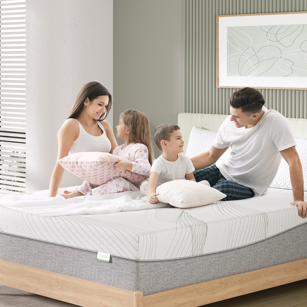 Novilla 12 inch Medium Firm Gel Memory Foam Mattress in a Box