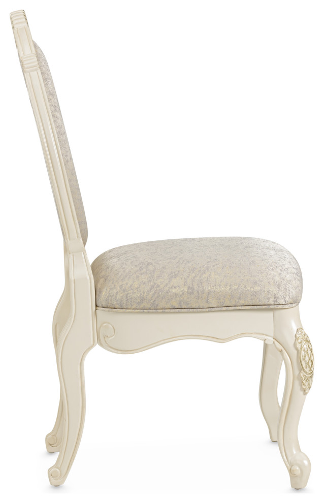 Michael Amini Lavelle Wood Dining Side Chair   Set of 2   Classic Pearl Ivory   Victorian   Dining Chairs   by Michael Amini  Houzz