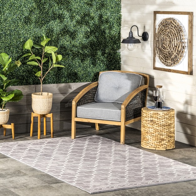 Nuloom Maribel Geometric Machine Washable Indoor outdoor Area Rug