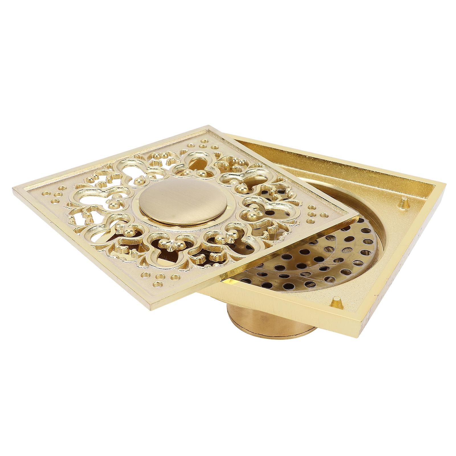 Gold Floor Drain Set Bathroom Toilet Deodorant Antiodor Anticlogging Strainer Accessoryshallow Type