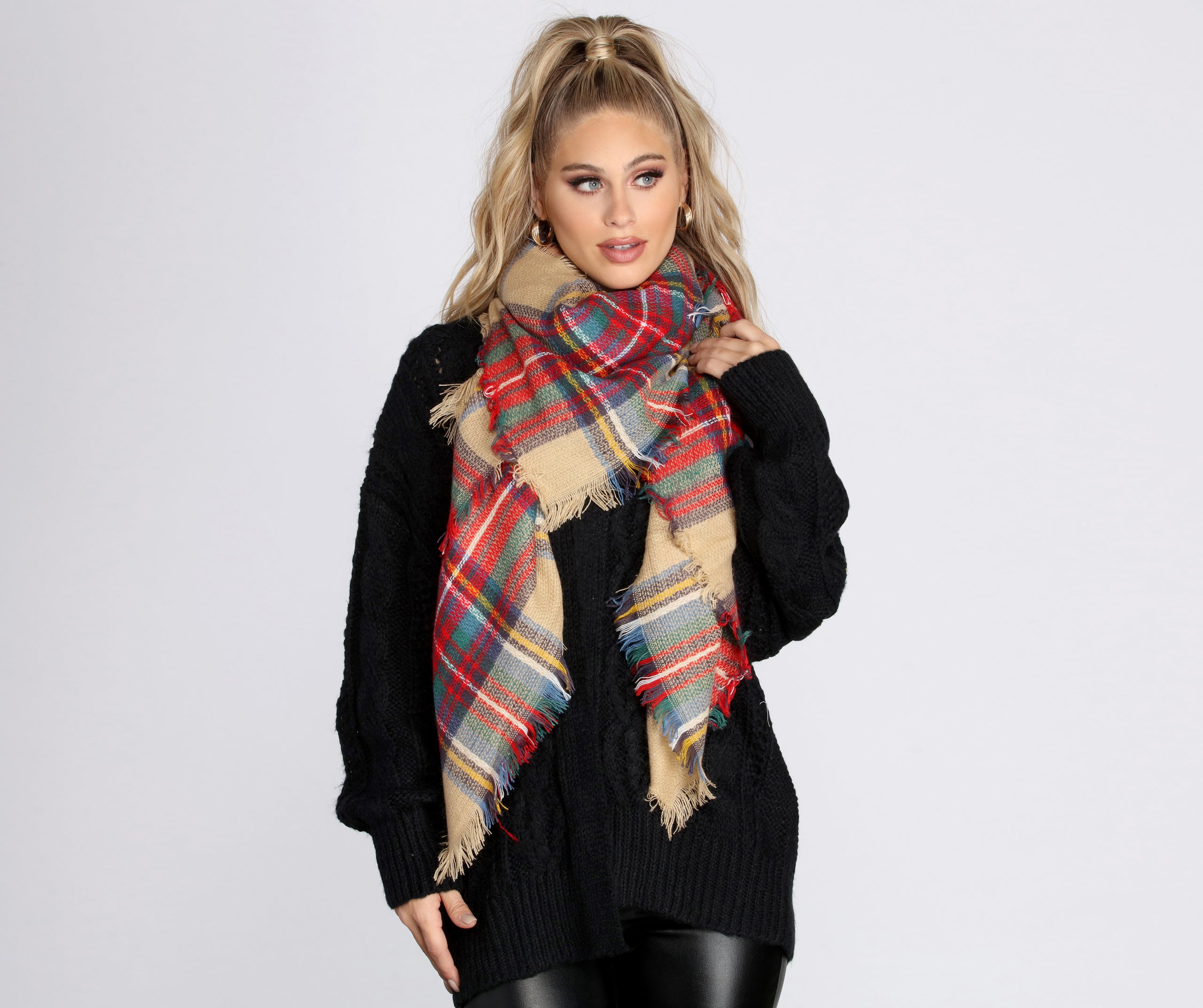 Plaid For Always And Forever Blanket Scarf