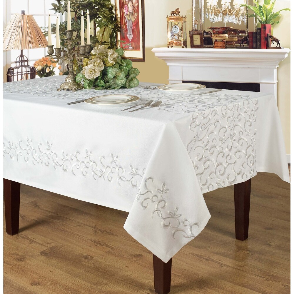 Violet Linen Seville Exquisite Vintage Decorative Pattern Tablecloths