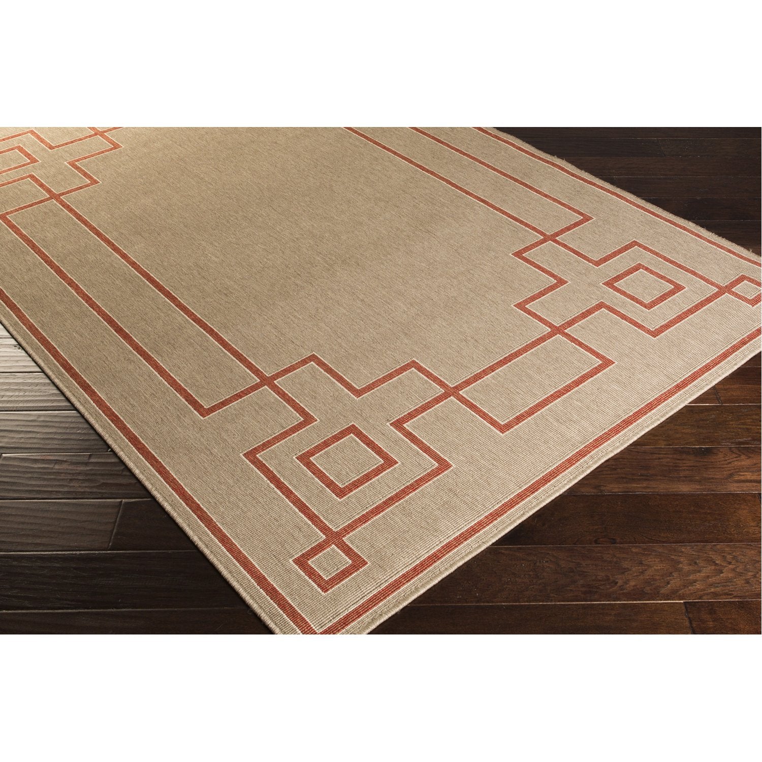 Alfresco Outdoor Rug in Rust & Camel