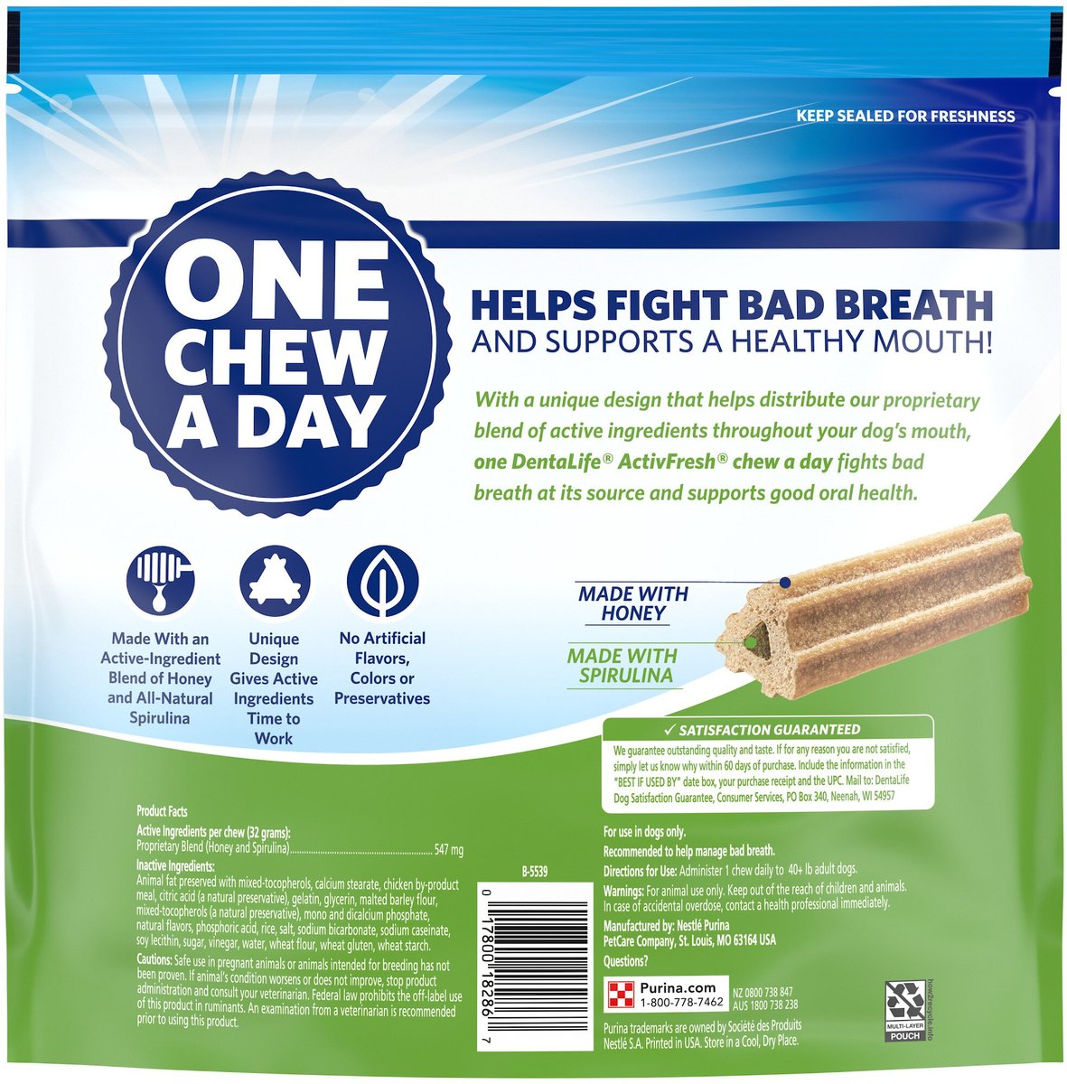 DentaLife ActivFresh Daily Oral Care Large Dental Dog Treats