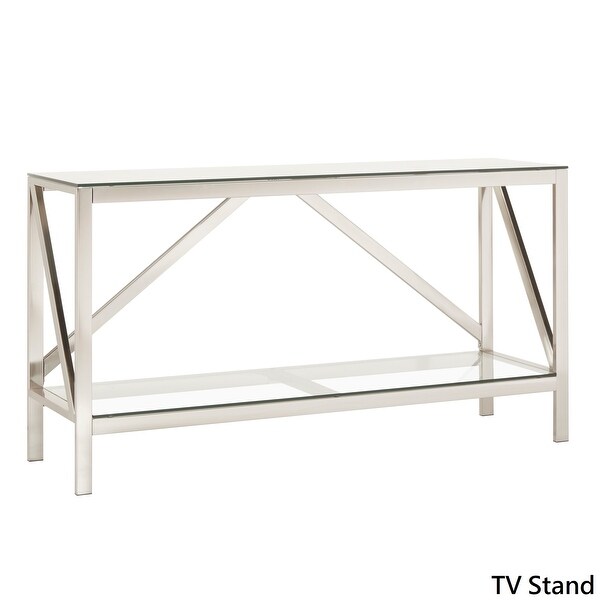 Brynn Brush Nickel TV Stand or Entertainment Center by iNSPIRE Q Modern