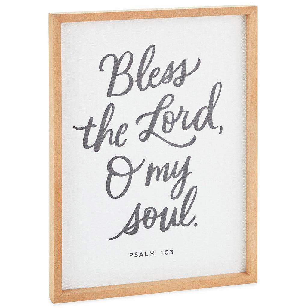 Hallmark  Bless the Lord, O My Soul Wooden Quote Sign, 12x16