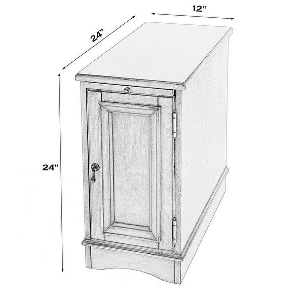 Butler harling silver satin chairside chest