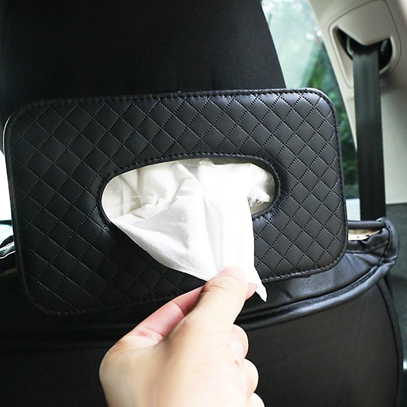 Universal Car Tissue Box Hangable Case With A Pack Of Tissues Pu Leather Car Tissue Bag Home Napkin Papers Dispenser Toilet Paper Holder Table Decorat