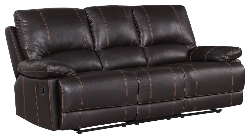 Anthony Leather Air Match Sofa   Contemporary   Sofas   by Luxuriant Furniture  Houzz