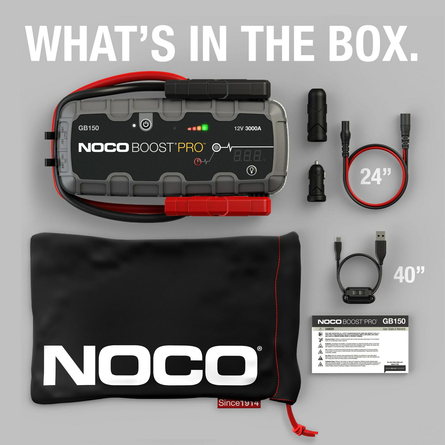 NOCO Boost Pro GB150 3000A 12V UltraSafe Portable Lithium Jump Starter  Crowdfused