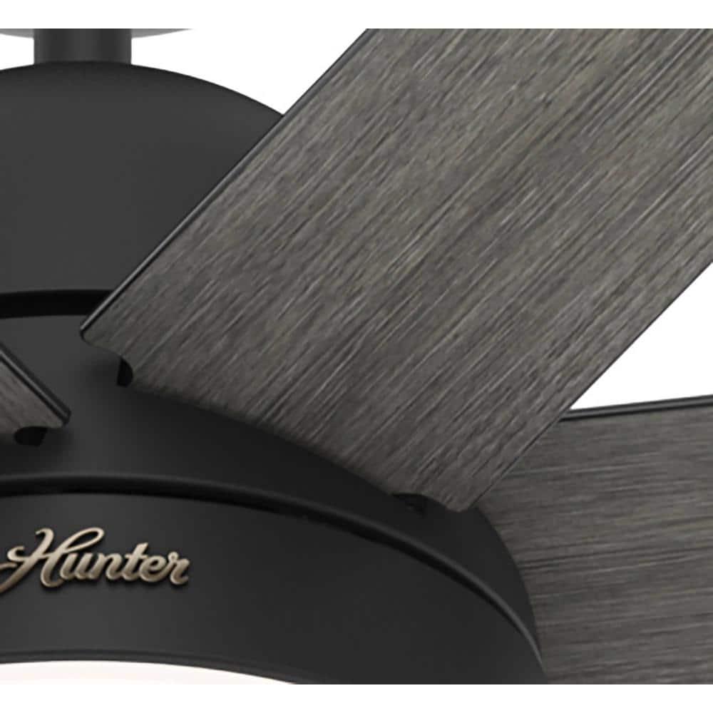 Hunter Phenomenon 70 in Indoor Matte Black Smart Ceiling Fan with Remote and Light Kit