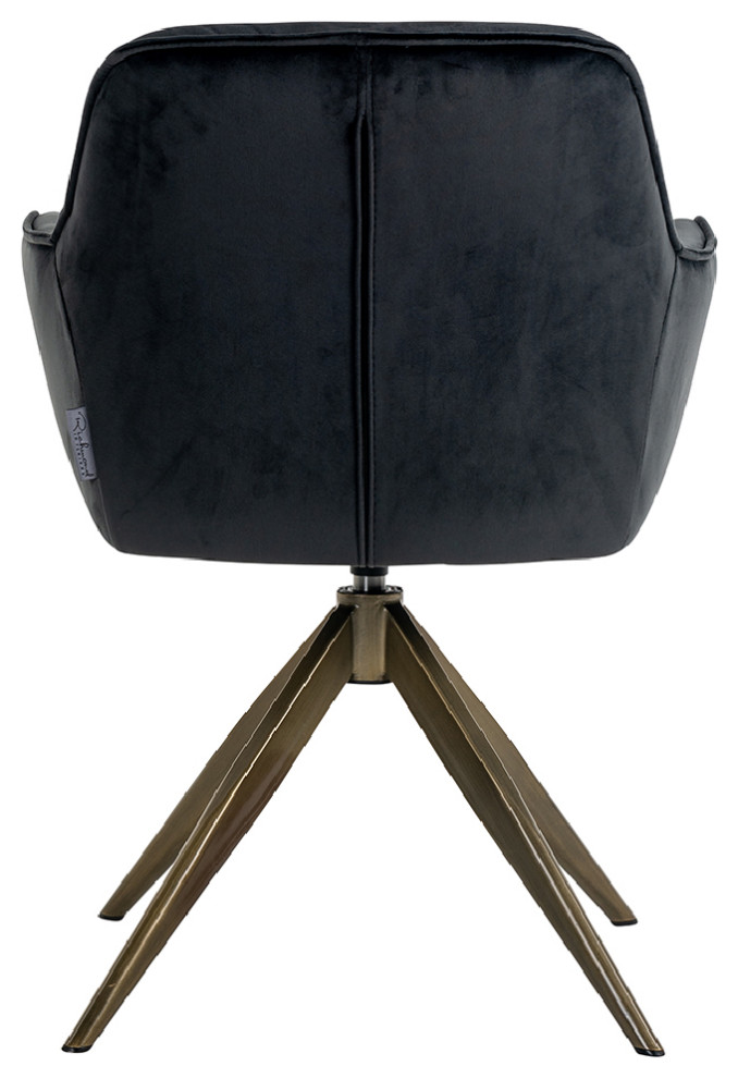 Velvet Quadruped Swivel Chair  OROA Aline   Midcentury   Armchairs And Accent Chairs   by Oroa   Distinctive Furniture  Houzz