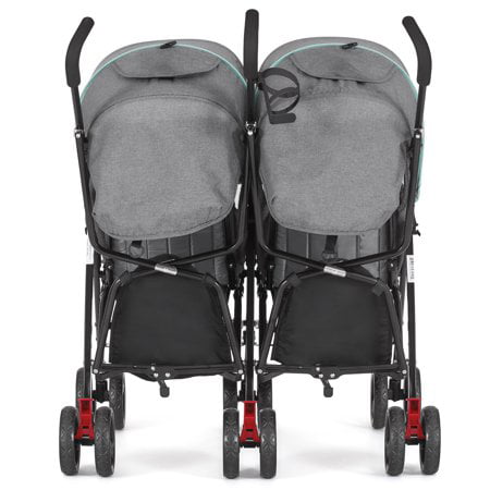 Dream On Me Volgo Twin Umbrella Stroller, Mint and Dark Grey