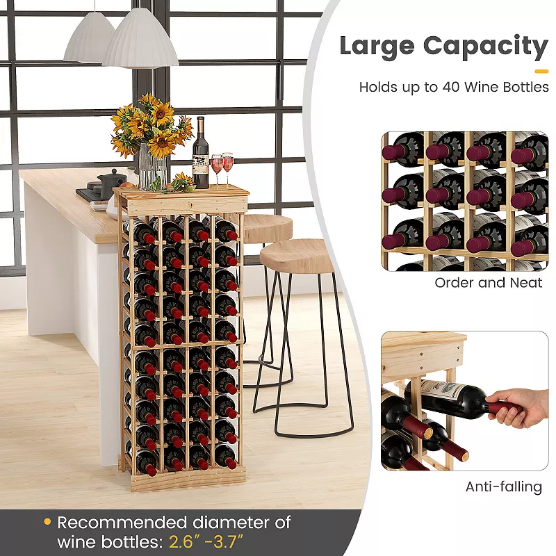 40 Bottles Modular Wine Rack