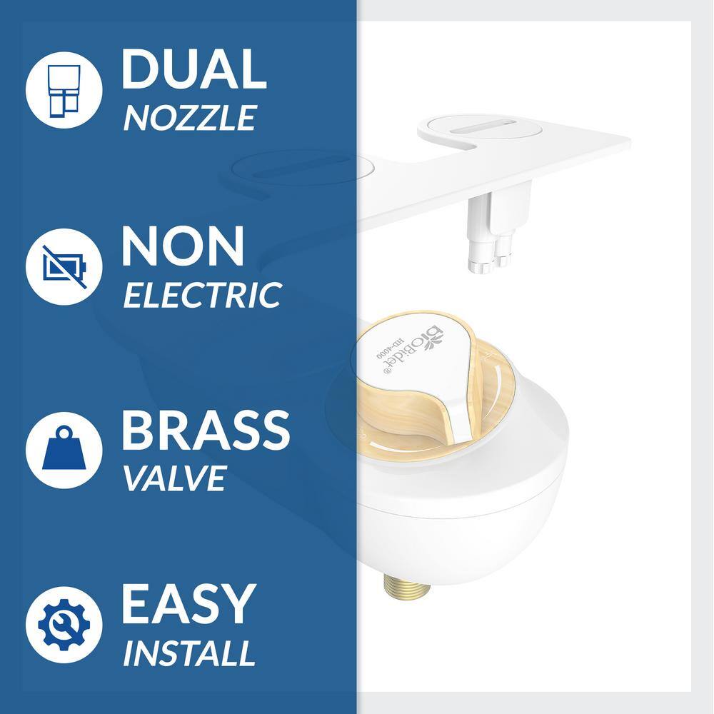 BIO BIDET Essential Non-Electric Bidet Attachment System in White HD-4000