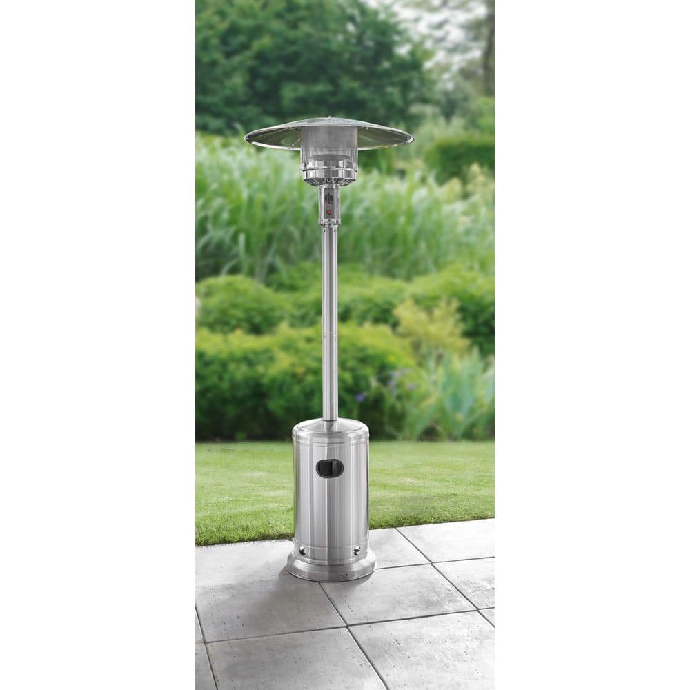 Hampton Bay 48K BTU Stainless Steel Patio Heater with Wheels NCZH-G-SS