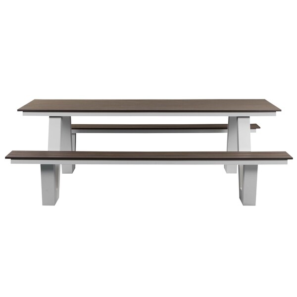 Pangea Home Lukas Aluminum Modern Picnic Table