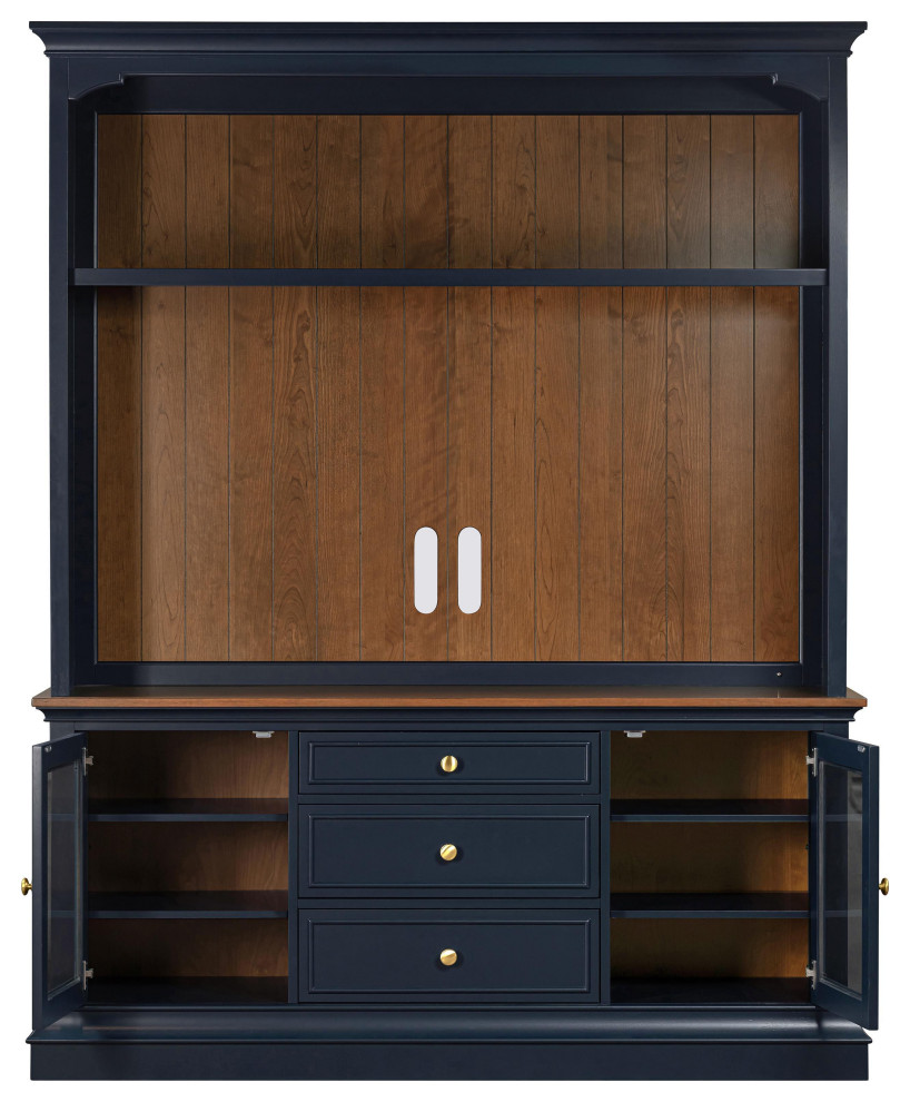 Hudson Blue Entertainment Center   Contemporary   Entertainment Centers And Tv Stands   by First of a Kind USA Inc  Houzz