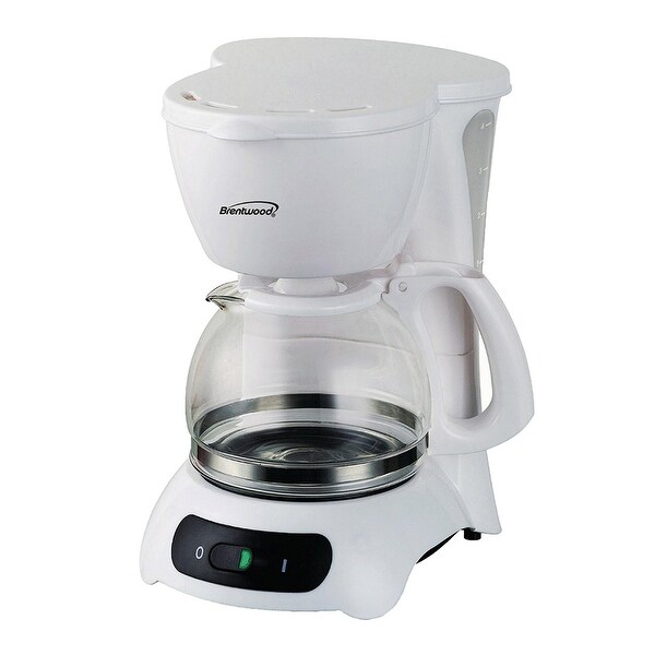 4 Cup Coffee Maker in White