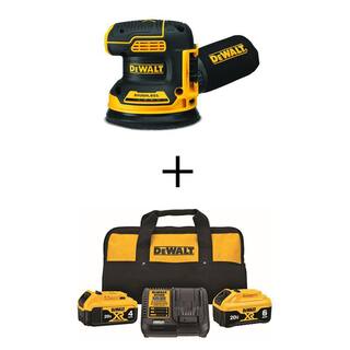 DW 20V MAX XR Cordless Brushless 5 in. Random Orbital Sander (1) 20V 6.0Ah and (1) 20V 4.0Ah Batteries and Charger DCW210BDCB246CK