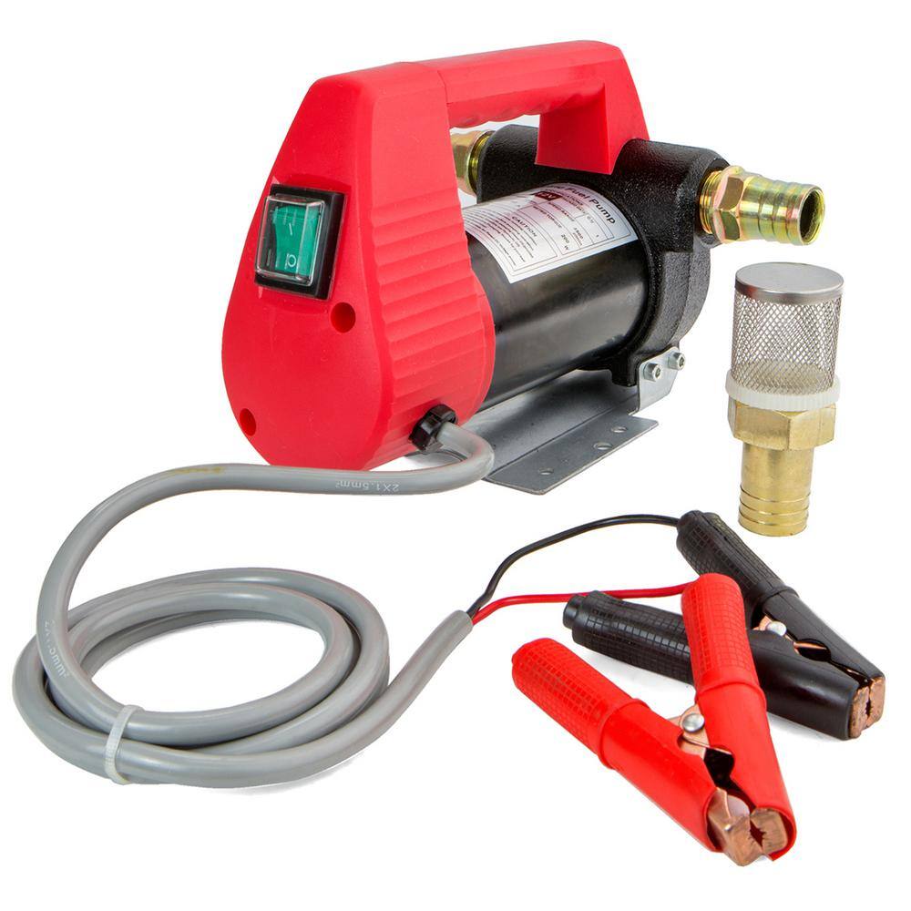 STARK USA 12-Volt Oil Diesel Fuel Steel Transfer Pump Extractor Pump Self Priming Pump Siphon Pump 21111