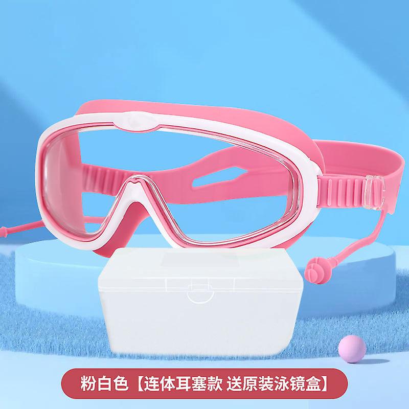 Children's Macaron Swimming Goggles Pc Anti-fog Swimming Goggles Waterproof Goggles(one-piece Earplugs， Swimming Goggle Box)