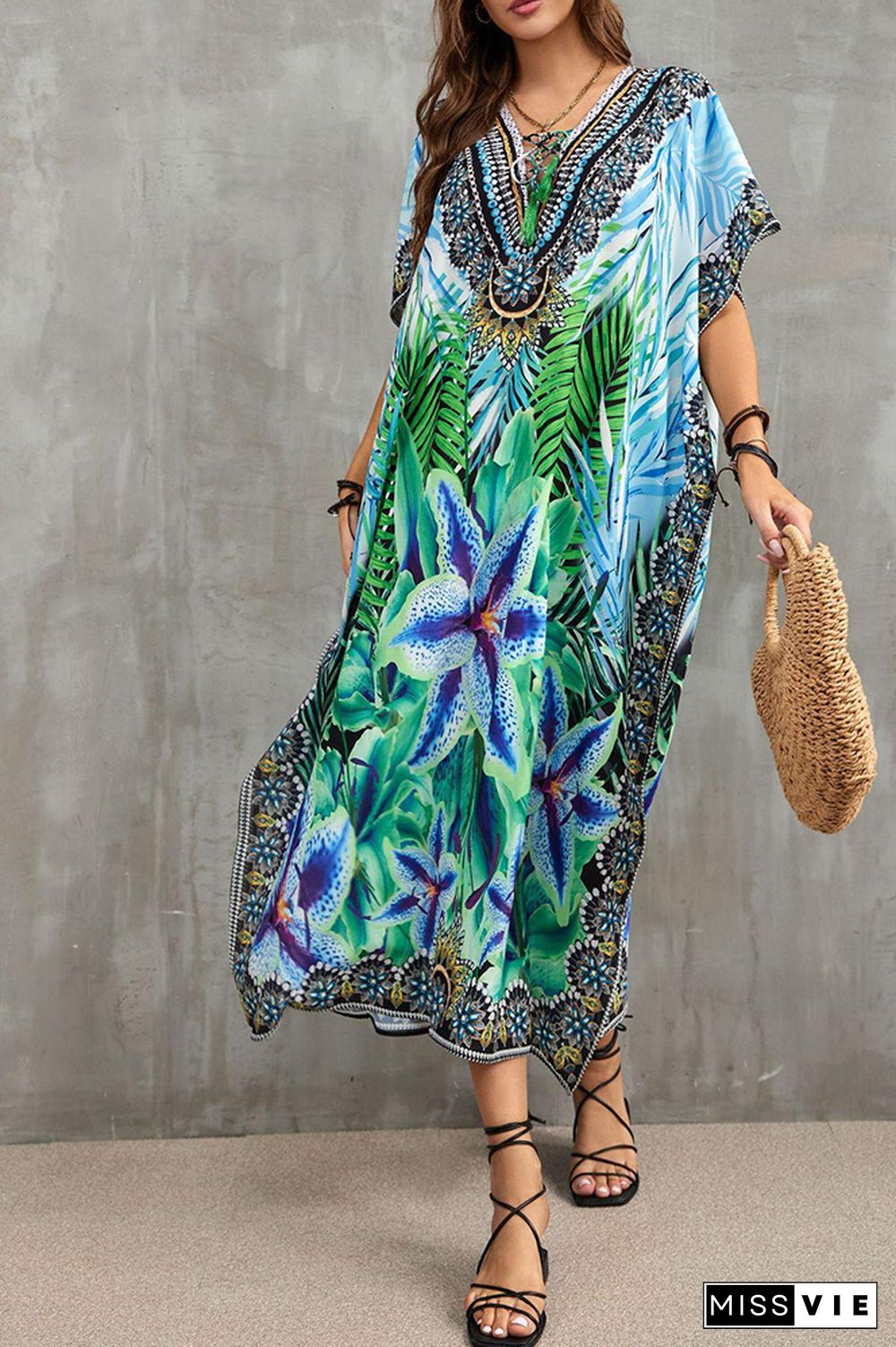 Boho Ethnic Beach Cover Up Kimono