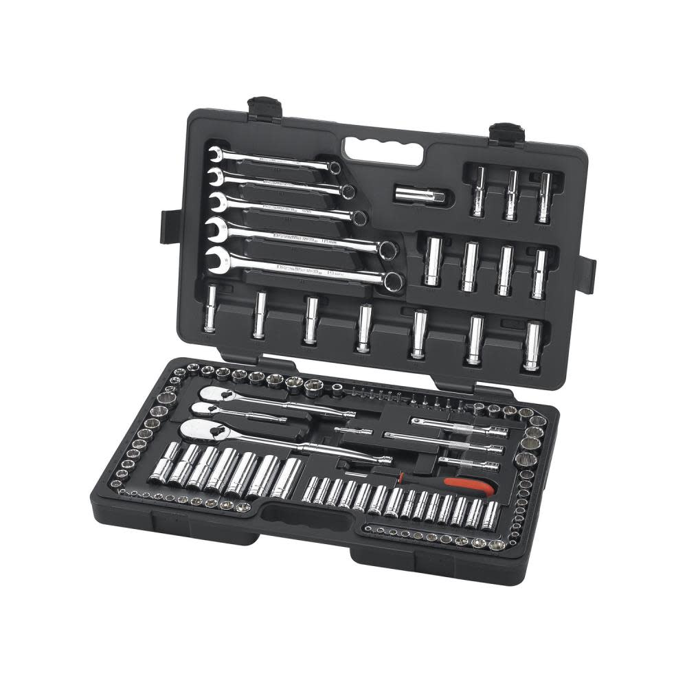 Mechanics Tool Set 118 pc. 1/4 In.， 3/8 In.， and 1/2 In. Drive 6 and 12 Point SAE and Metric ;