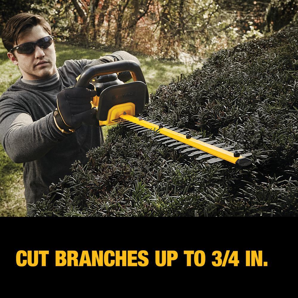 DEWALT 20V MAX 12 in Brushless Battery Powered Chainsaw Kit and Hedge Trimmer with