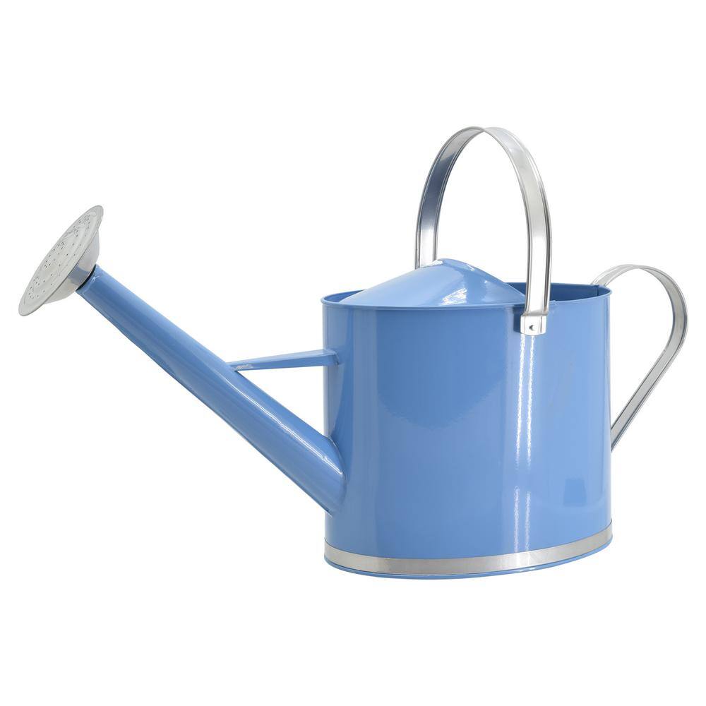 Arcadia Garden Products Chic 1.8 Gal. Sky Blue Metal Watering Can WC17