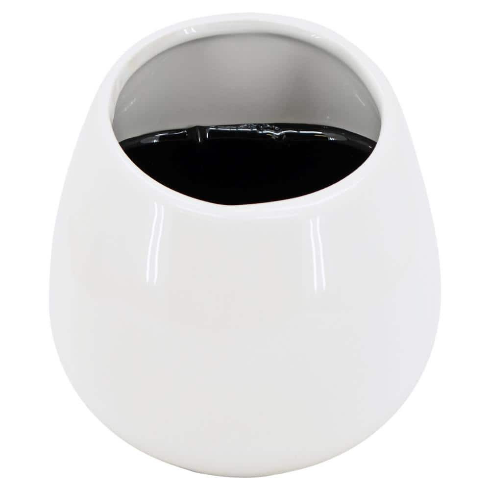 Arcadia Garden Products Round 3-1/2 in. x 4 in. Gloss White Ceramic Wall Planter (3-Piece) WP25