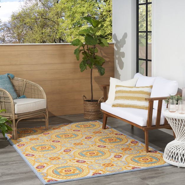 Nourison Aloha Contemporary Medallion Outdoor Rug