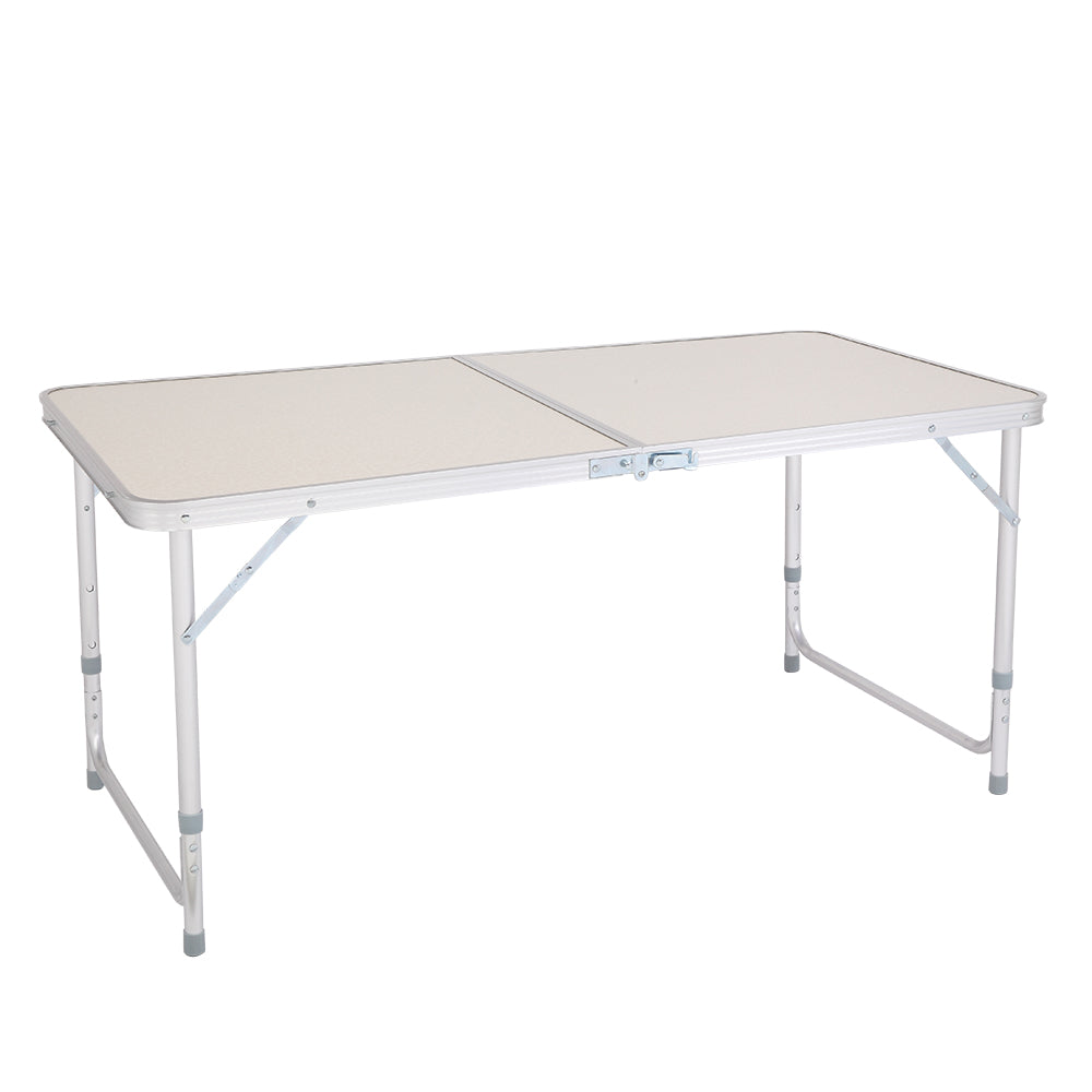 Gear Aluminum Folding Table， 4 FT Height Adjustable Lightweight Desk Outdoor Camping Picnic Desk