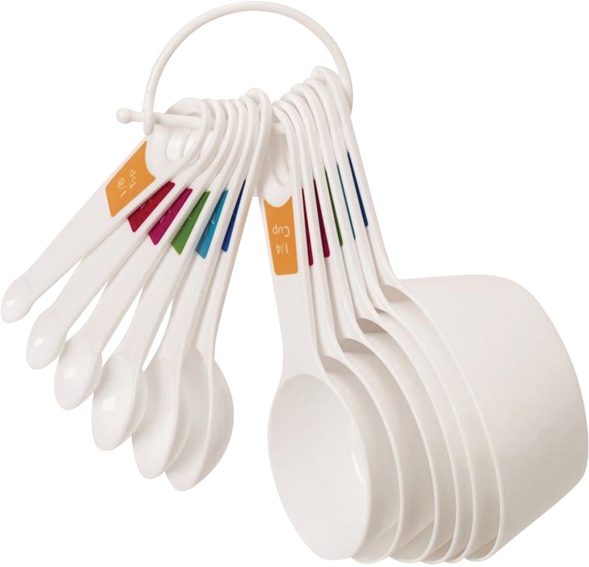 Lifetime Brands Farberware Measuring Cupamp Spoon Set White