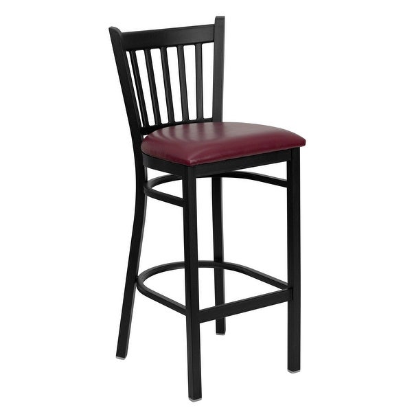 2 Pack Vertical Back Metal Restaurant Barstool