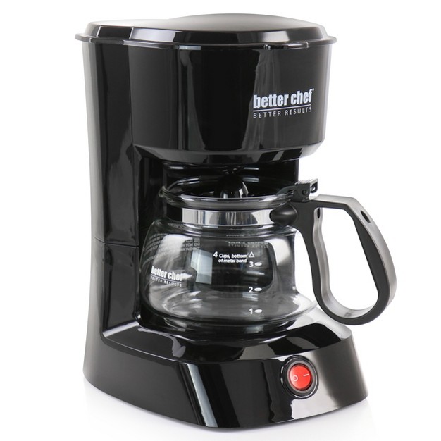 Better Chef 4 Cup Compact Coffee Maker With Removable Filter Basket