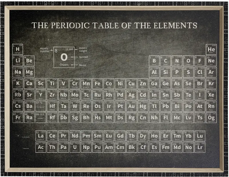 Periodic Table Framed Wall Art