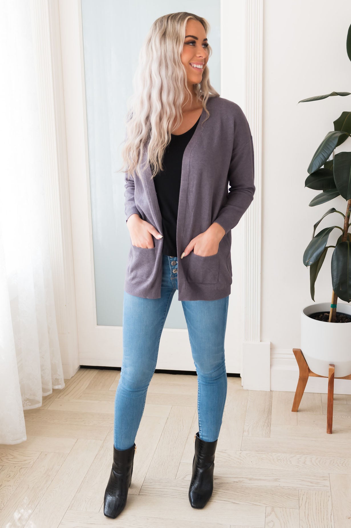 Casually Cool Modest Pocket Cardigan