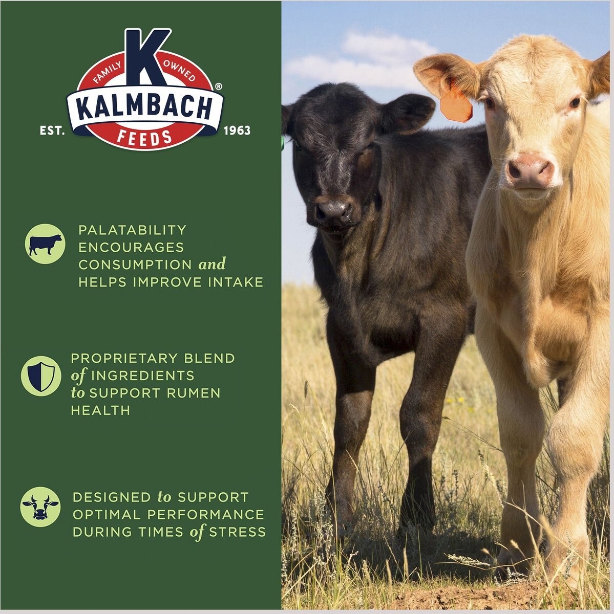 Kalmbach Feeds Start Right Preconditioner Cattle Feed， 50-lb bag