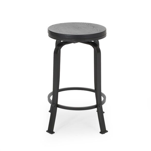 Skyla Industrial Swivel Counter Stools (Set of 2) by Christopher Knight Home