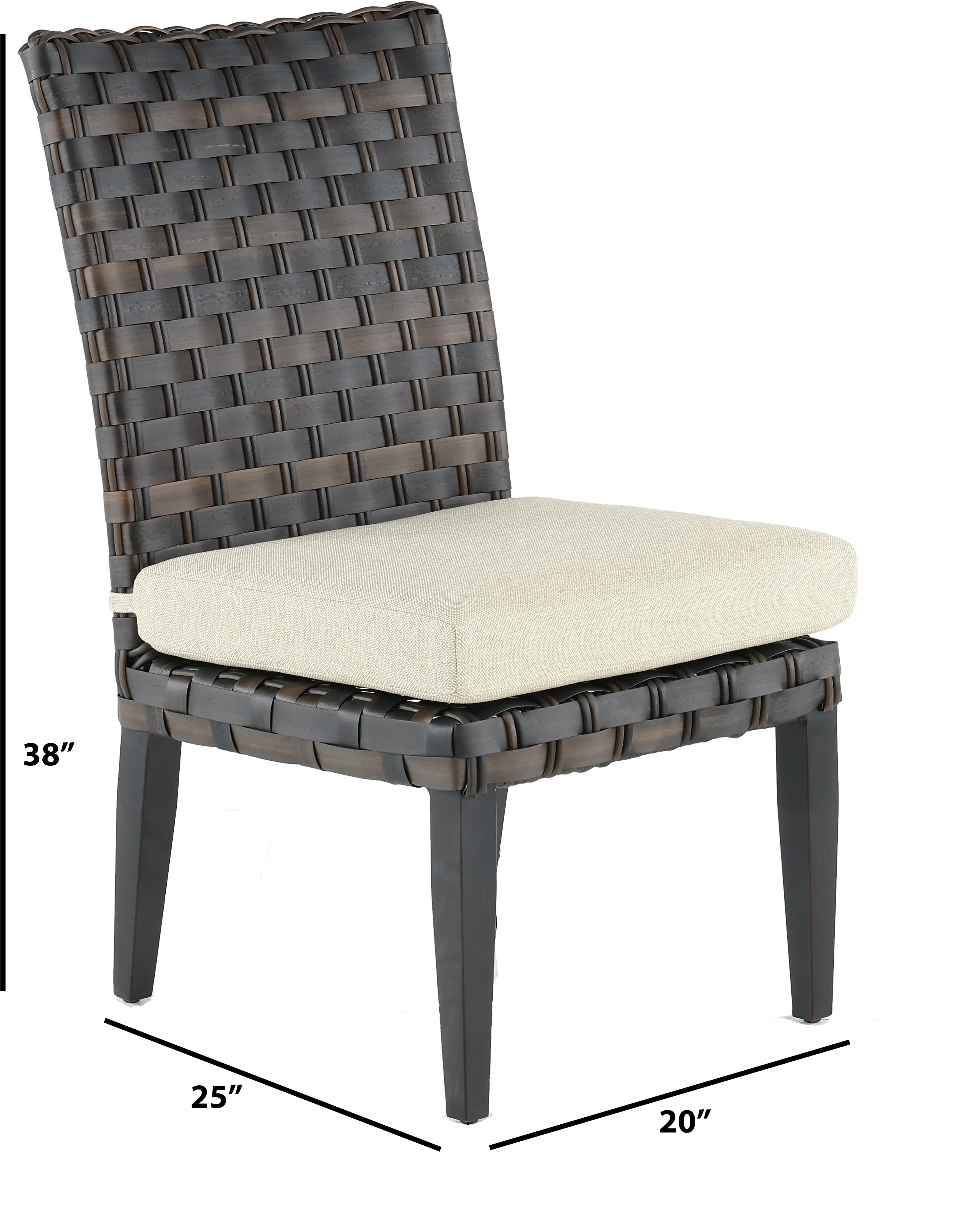 Sunset Armless Patio Dining Chair