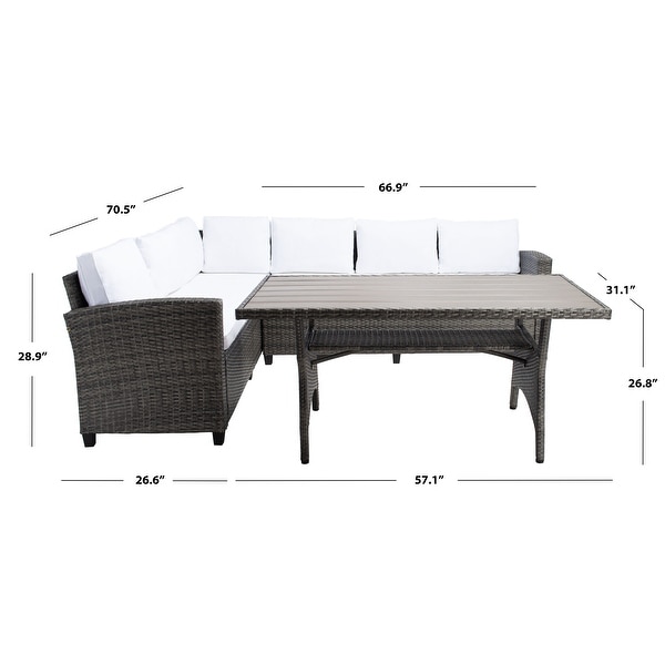 SAFAVIEH Outdoor Living Jovita 3Piece Sectional Set