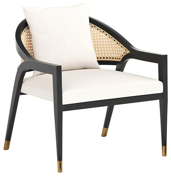 Pelumi Lounge Chair  Linoso Ivory   Contemporary   Indoor Chaise Lounge Chairs   by Virgil Stanis Design  Houzz