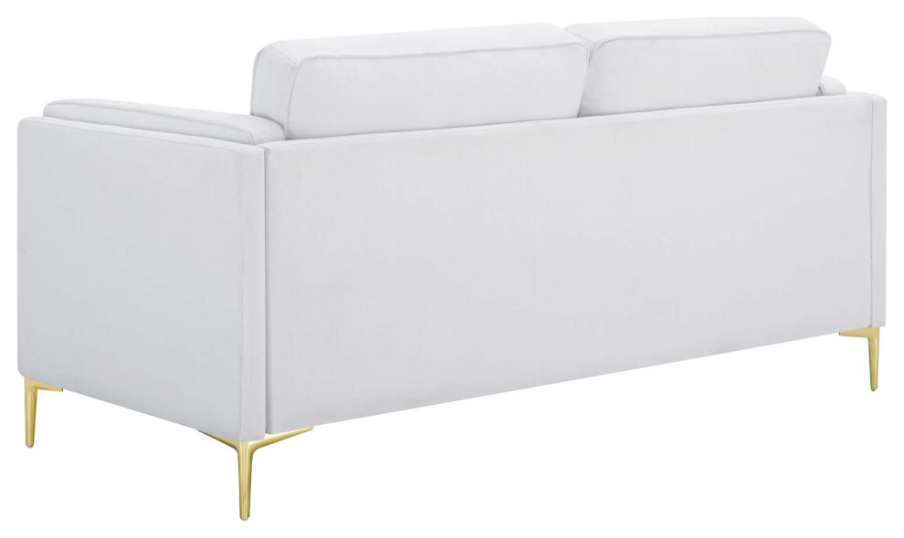 Sofa  Fabric  Beige  Modern  Living Lounge Room Hotel Lobby Hospitality   Midcentury   Sofas   by House Bound  Houzz