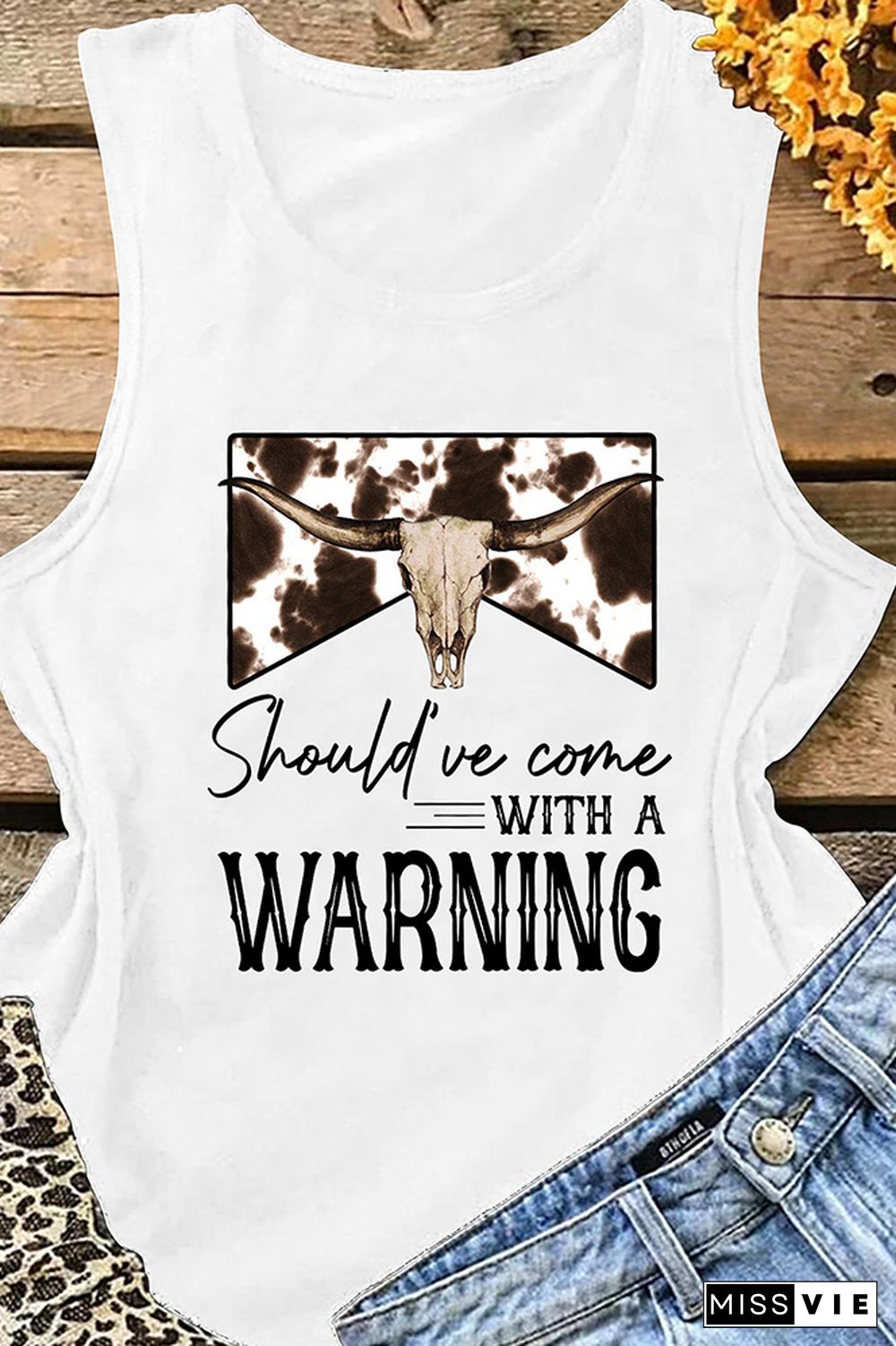 Should've Come With A Warning Print Tank Top