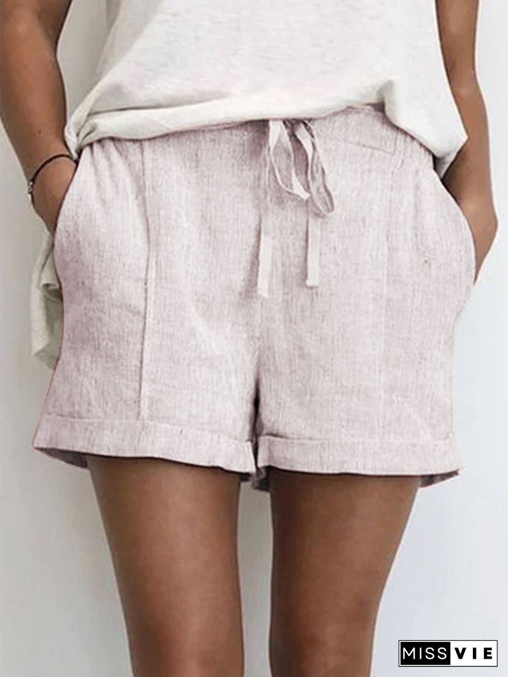 Summer Shorts Drawstring Pockets Casual Shorts