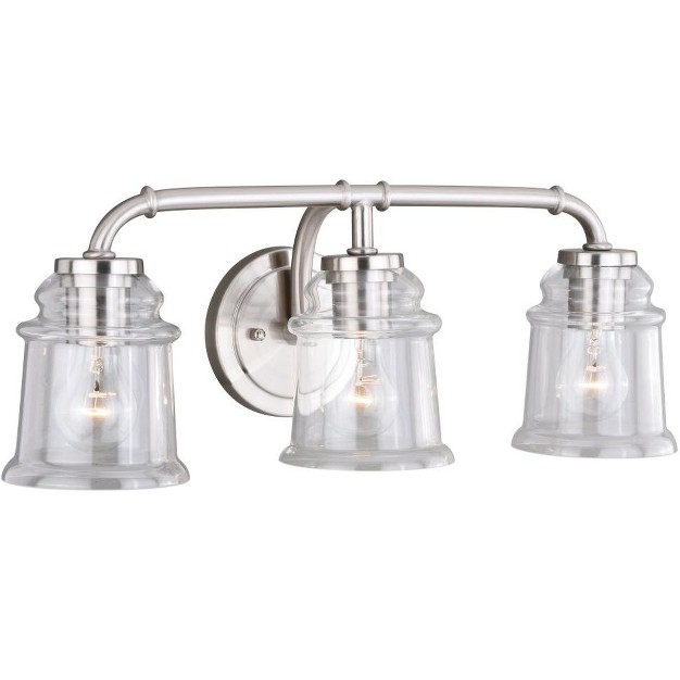 Vaxcel Toledo 3 Light Vanity Satin Nickel