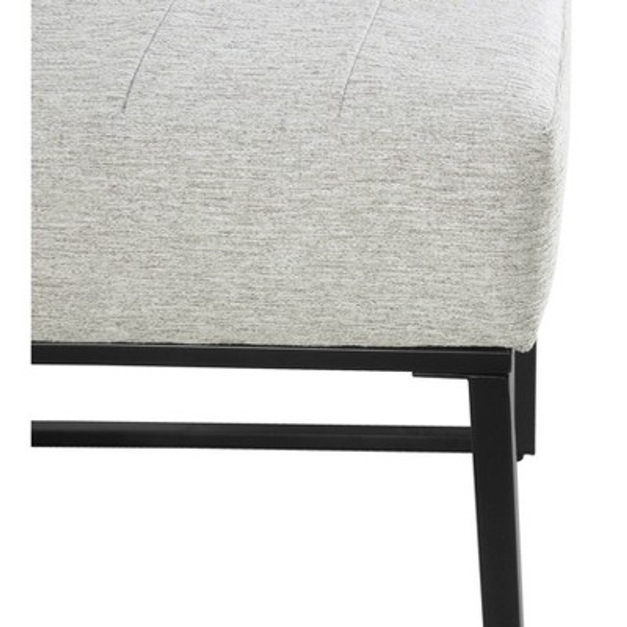 Channeled Metal Dining Chair Sustainable Gray Woven - HomePop