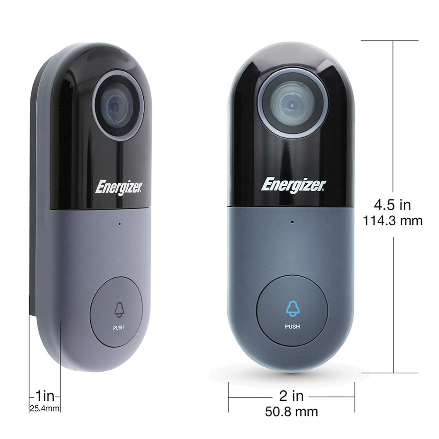 Energizer Connect EOD1-1002-SIL 1080P Wired Smart Video Doorbell